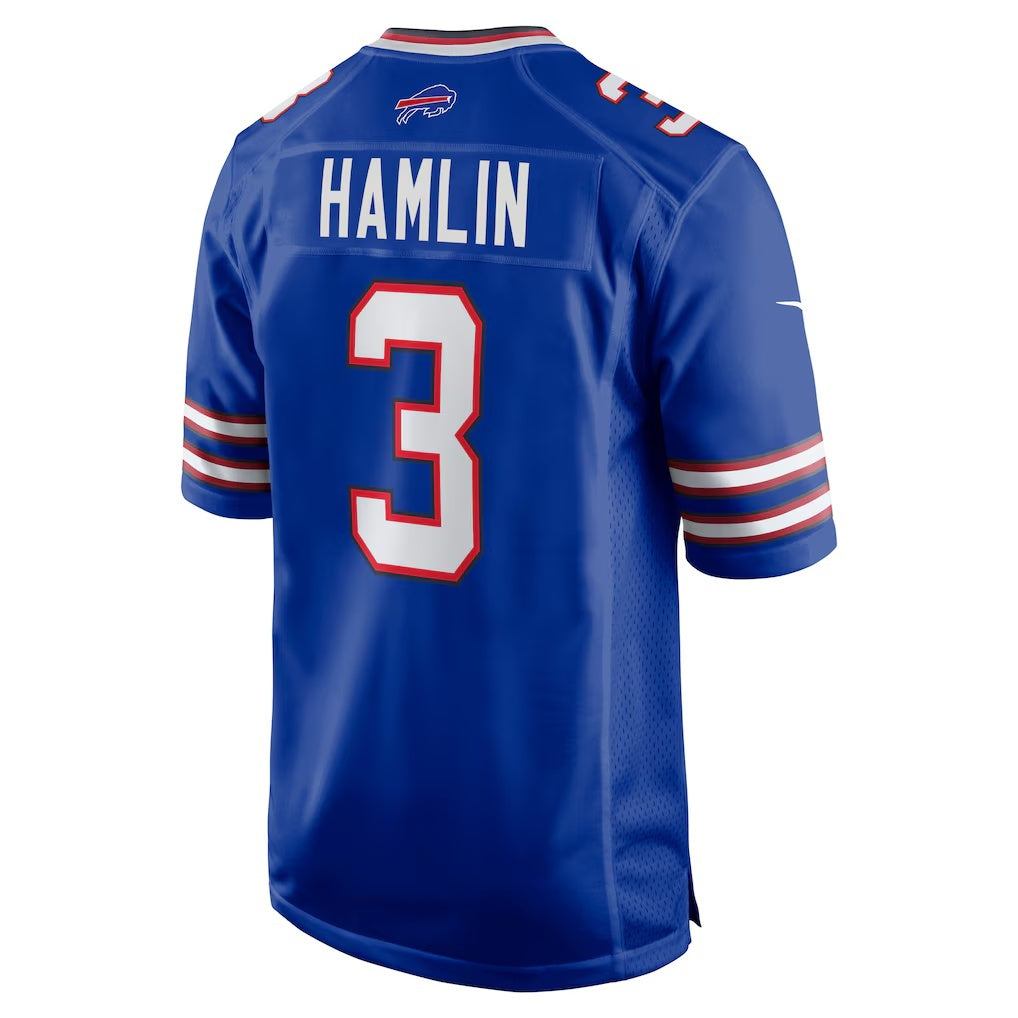 B.Bills #3 Damar Hamlin Royal Jereymy Game Jersey