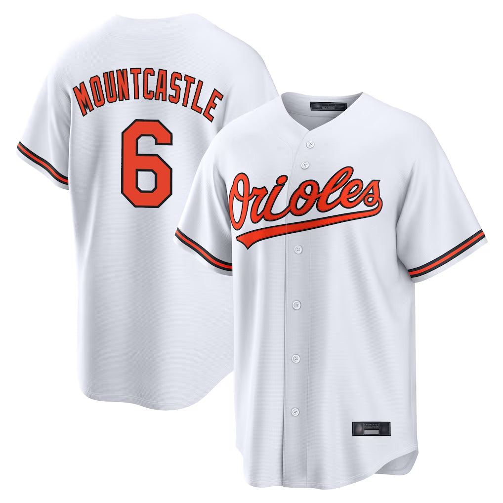 Baltimore Orioles #6 Ryan Mountcastle Player White Jereymy Home Game Stitched Jerseys
