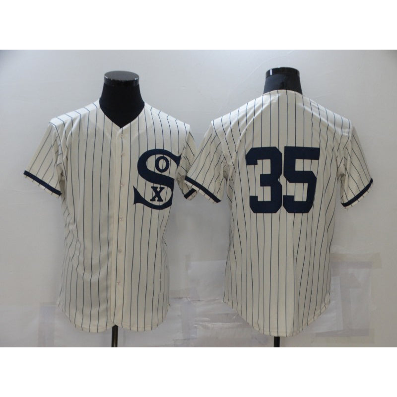 Chicago White Sox #35 Frank Thomas 2021 Cream Navy Jereymy Field of Dreams Flex Base Stitched Jersey