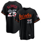 Baltimore Orioles #25 Pete Alonso Player Black Jereymy USA 250 Fourth of July Home Game Stitched Jerseys
