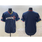 Houston Astros Blank Navy Jereymy 2025 City Connect With Texas Patch Limited Stitched Jersey