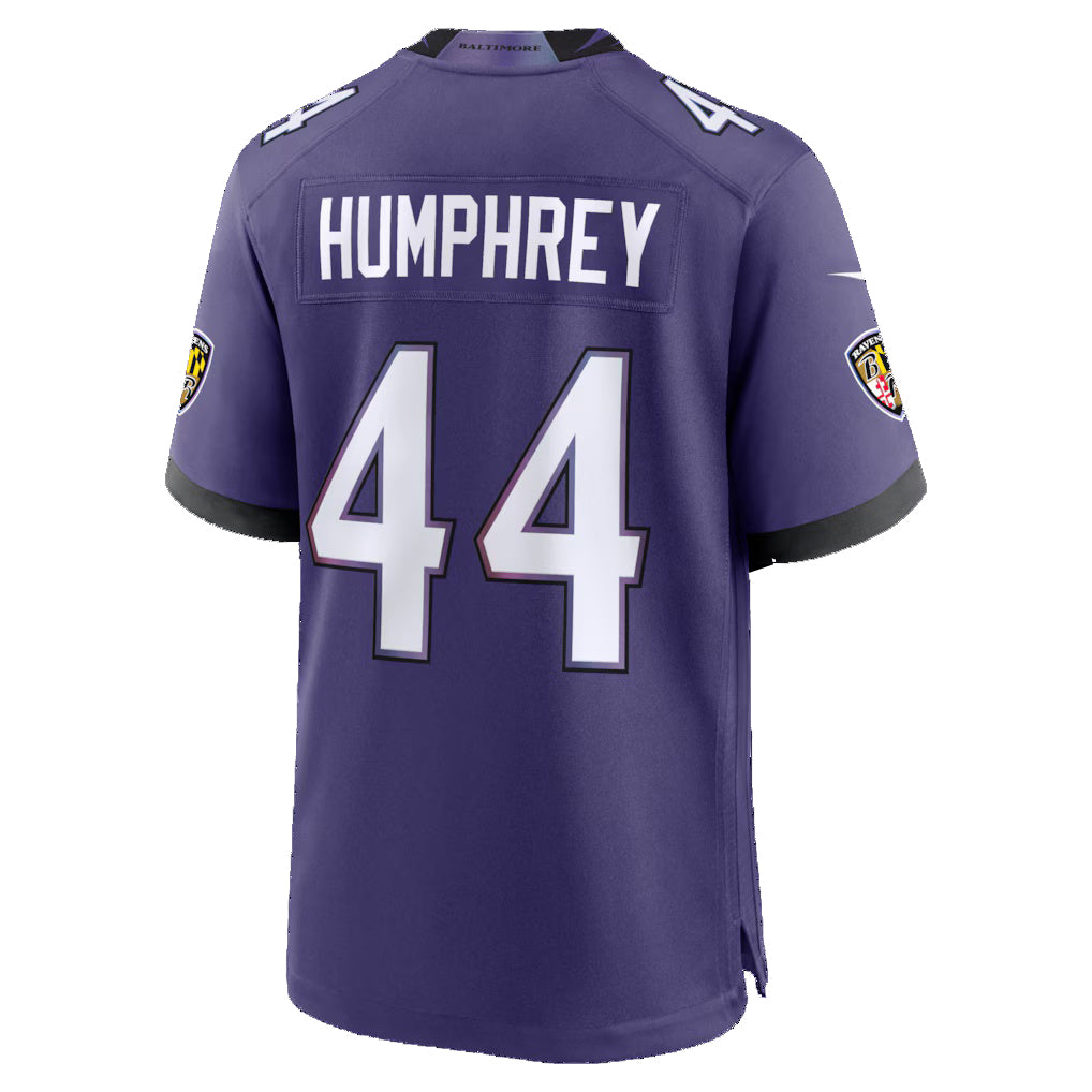 B.Ravens #44 Marlon Humphrey Purple Jereymy Team Game Jersey