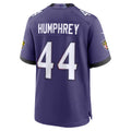 B.Ravens #44 Marlon Humphrey Purple Jereymy Team Game Jersey