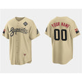 Custom Arizona Diamondbacks Active Player Gold Jereymy 2023 World Series City Connect Cool Base Stitched Jersey
