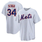 New York Mets #34 Kodai Senga White-Royal Jereymy Home Replica Player Jersey