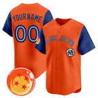 Custom Toronto Blue Jays x Dragon Ball Royal Orange Jereymy Vapor Premier Limited Jersey - All Stitched