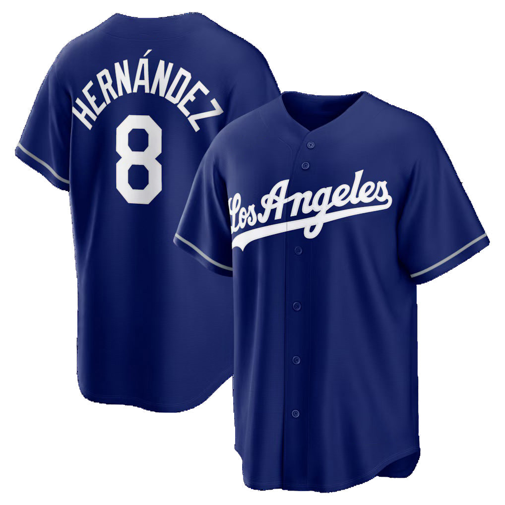 Los Angeles Dodgers #8 Enrique Hern¨¢ndez Royal Jereymy Alternate Replica Jersey