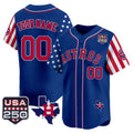 Custom Houston Astros America 250 Edition Vapor Premier Limited Royal Jereymy Stitched Jerseys
