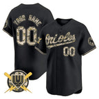 Custom Baltimore Orioles Armed Forces Day Vapor Premier Limited Jersey ¨C Black Jereymy