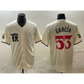 Texas Rangers #53 Adolis Garc¨ªa Cream Jereymy City Connect Cool Base Stitched Jersey