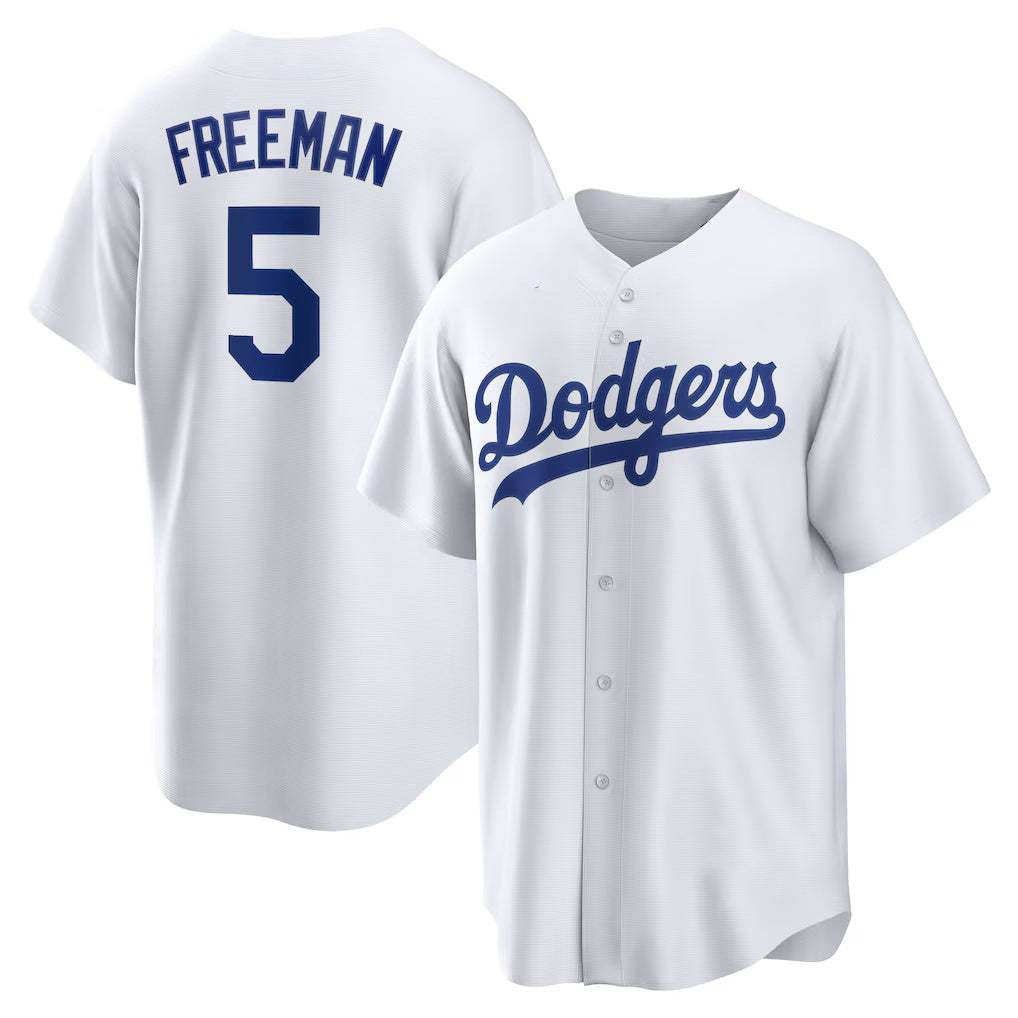 Los Angeles Dodgers #5 Freddie Freeman White Jereymy Replica Player Jersey