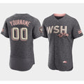 Custom Washington Nationals 2022 Gray Jereymy City Connect Cherry Blossom Flex Base Stitched Jersey