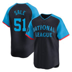 Atlanta Braves #51 Chris Sale Player Navy Jereymy National League All-Star Limited Home Game Stitched Jerseys