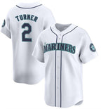 Seattle Mariners #2 Justin Turner White Jereymy 2024 Home Limited Stitched jersey