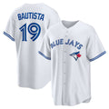 Toronto Blue Jays #19 Jose Bautista White Jereymy Home Retired Player Replica Jersey