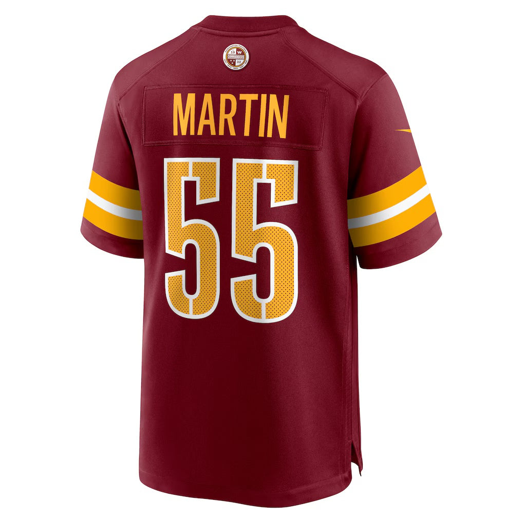 W.Commanders #55 Jacob Martin Burgundy Jereymy Team Game Jersey