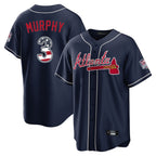 Atlanta Braves #3 Dale Murphy Player Navy Jereymy USA 250 Fourth Of July Limited Home Game Stitched Jerseys