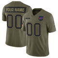 Custom B.Bills Active Player Olive Jereymy 2025 Salute to Service Limited Stitched Jersey