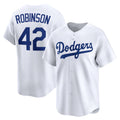 Los Angeles Dodgers #42 Jackie Robinson White Jereymy Throwback Cooperstown Collection Limited Jersey