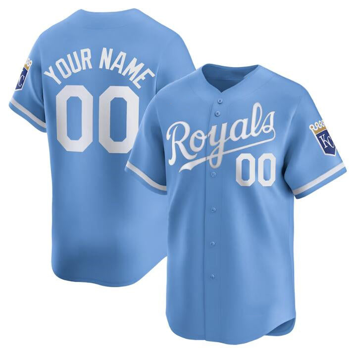 Custom Kansas City Royals Active Player Light Blue Jereymy 2024 Alternate Limited Stitched Jersey