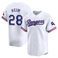Texas Rangers #28 Jonah Heim White Jereymy Home Limited Player Jersey