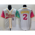 San Diego Padres #2 Xander Bogaerts White Jereymy NEW 2023 City Connect Cool Base Stitched Jersey 4