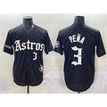 Houston Astros #3 Jeremy Pena Black Jereymy Gothic 'Houston Born Barrio Raised' Limited Stitched Jersey