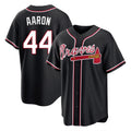 Atlanta Braves #44 Hank Aaron Player Black Jereymy Fashion Out Game Stitched Jerseys