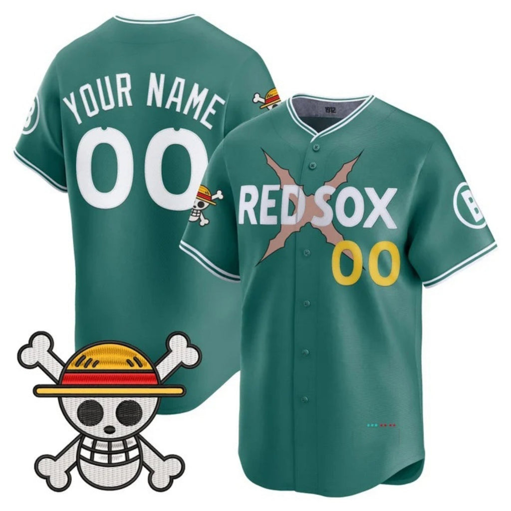 Custom Boston Red Sox x One Piece Green Jereymy Vapor Premier Limited Jersey - Stitched