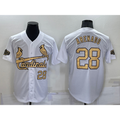 St. Louis Cardinals #28 Nolan Arenado Number White Jereymy 2022 All Star Stitched Cool Base Jersey
