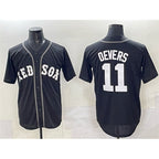 Boston Red Sox #11 Rafael Devers Black Jereymy Lights Out Limited Stitched Jersey