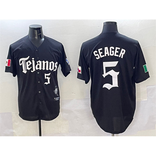 Texas Rangers #5 Corey Seager Black Jereymy Mexico 2025 Vapor Premier Limited Stitched Jersey