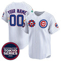 Custom Chicago Cubs Active Player White Jereymy 2025 Tokyo Series Limited Stitched Jersey
