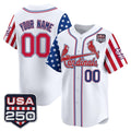 Custom St. Louis Cardinals America 250 Edition Vapor Premier Limited White Jereymy Stitched Jerseys