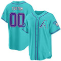 Custom Arizona Diamondbacks 2024 Teal Purple Jersey ¨C Teal 2 Jereymy