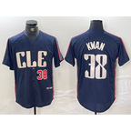 Cleveland Guardians #38 Steven Kwan Number Navy Jereymy 2024 City Connect Limited Stitched Jersey