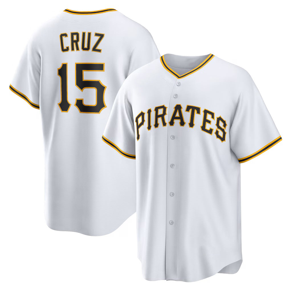 Pittsburgh Pirates #15 Oneil Cruz White Jereymy Home Replica Jersey