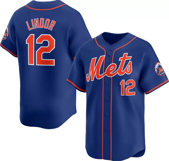 New York Mets #12 Francisco Lindor Royal Jereymy 2024 Alternate Limited Stitched Jersey
