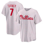 Philadelphia Phillies #7 Trea Turner White Jereymy Home Replica Player Jersey