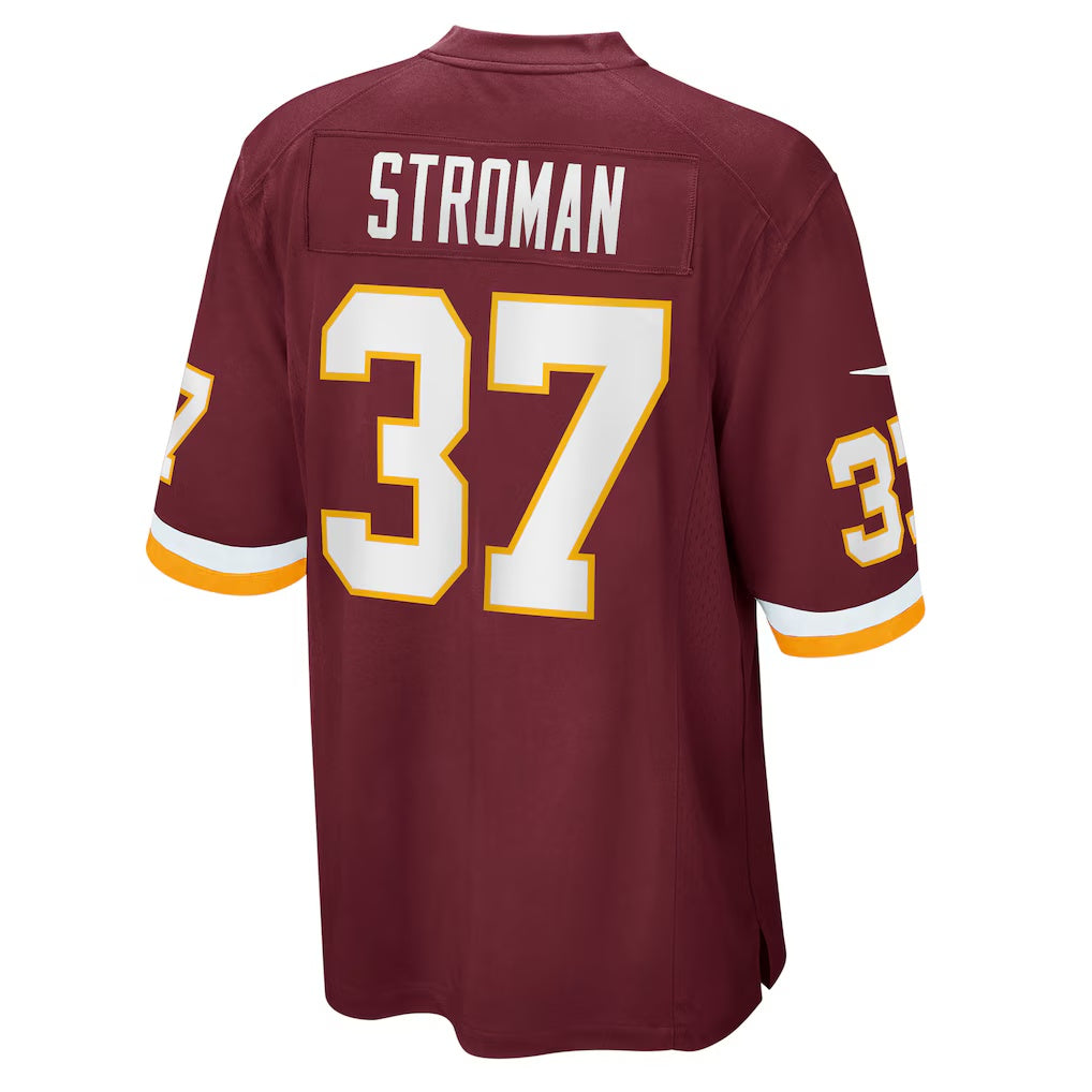 W.Football Team #37 Greg Stroman Burgundy Jereymy Game Player Jersey