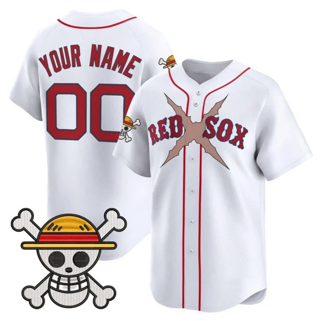 Custom Boston Red Sox x One Piece White Jereymy Vapor Premier Limited Jersey - Stitched