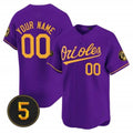 Custom Baltimore Orioles Robinson Patch Vapor Premier Limited Jersey ¨C Purple Gold Jereymy