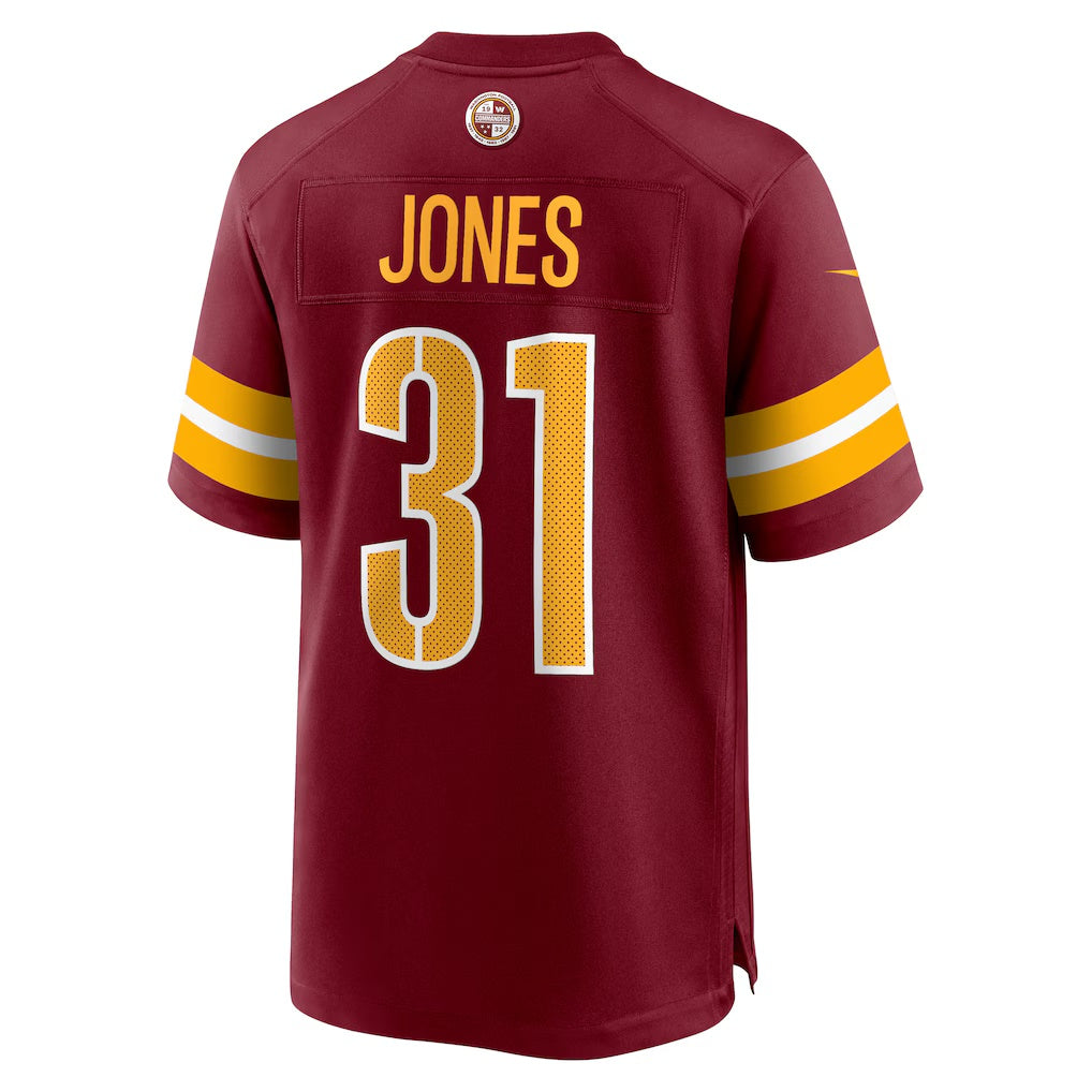 W.Commanders #31 Jonathan Jones Burgundy Jereymy Team Game Jersey