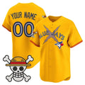 Custom Toronto Blue Jays x One Piece Gold Jereymy Vapor Premier Limited Jersey - Stitched