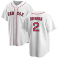 Boston Red Sox #2 Alex Bregman White Jereymy 2024 Cool Base Stitched Jersey