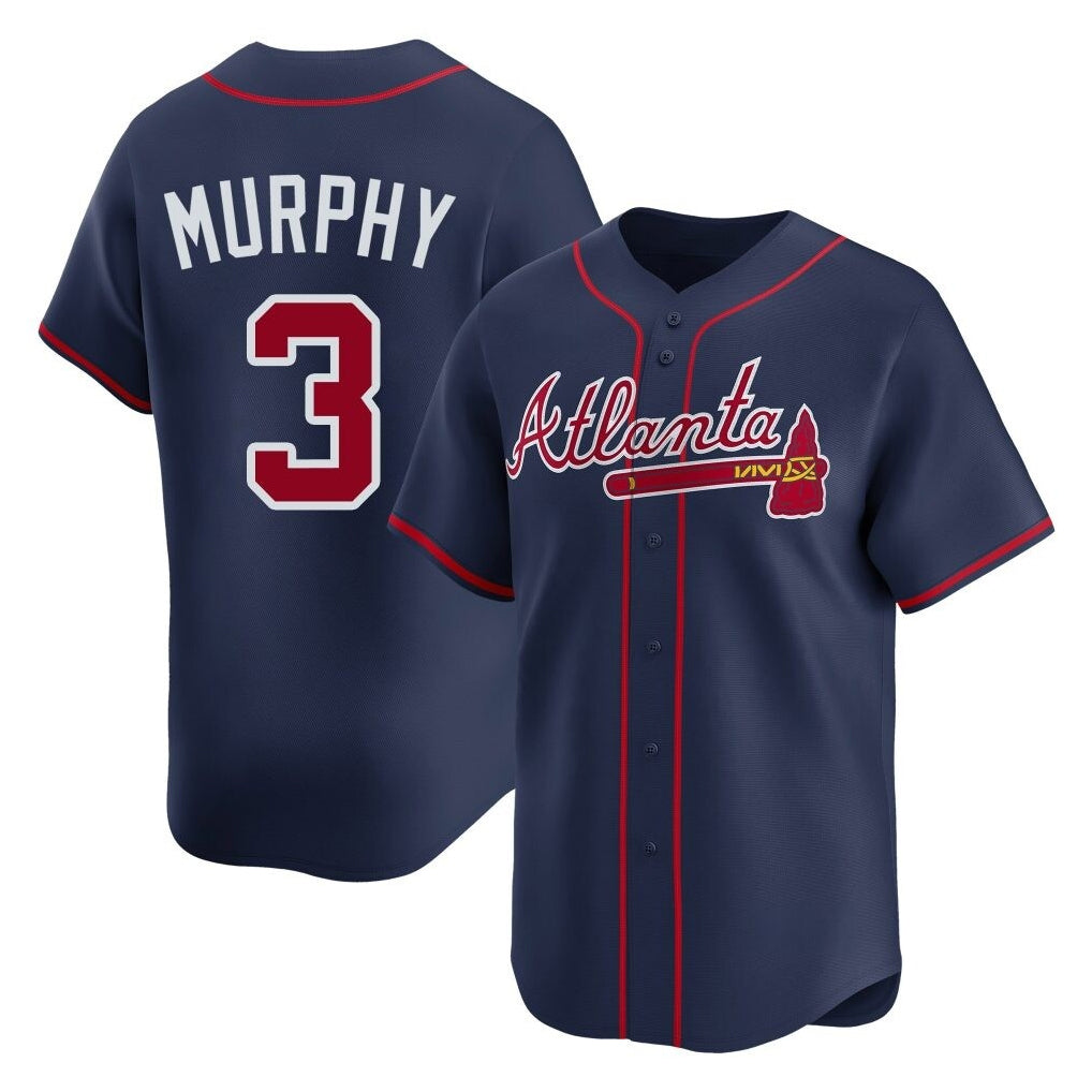 Atlanta Braves #3 Dale Murphy Player Navy Jereymy Limited Home Game Stitched Jerseys