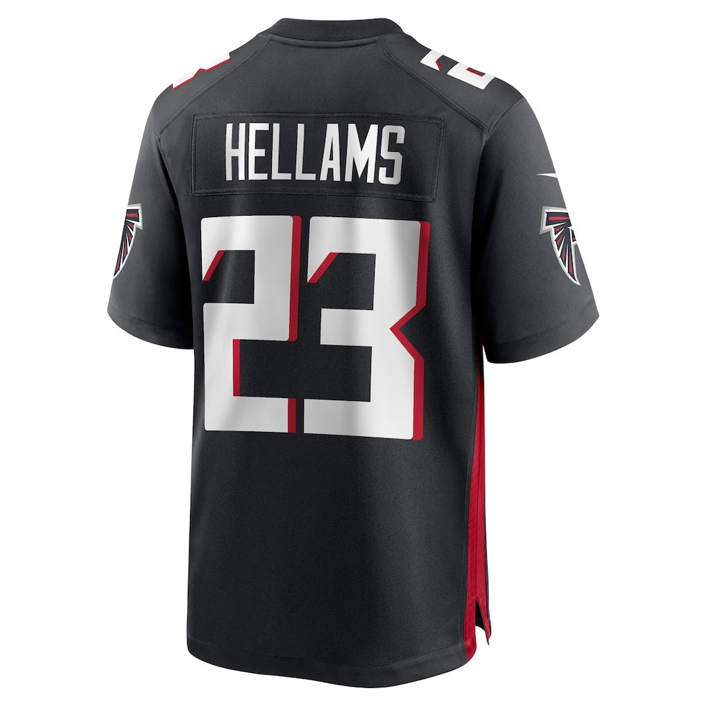 A.Falcons #23 DeMarcco Hellams Black Jereymy Team Game Jersey
