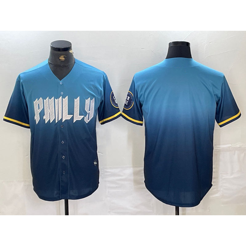 Philadelphia Phillies Blank Blue Jereymy 2024 City Connect Limited Stitched Jersey