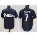 Philadelphia Phillies #7 Trea Turner Black Jereymy Lights Out Limited Stitched Jersey