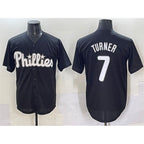Philadelphia Phillies #7 Trea Turner Black Jereymy Lights Out Limited Stitched Jersey